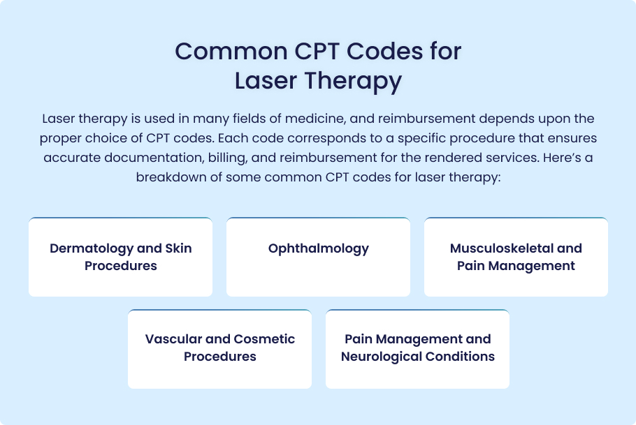 common CPT codes for laser therapy