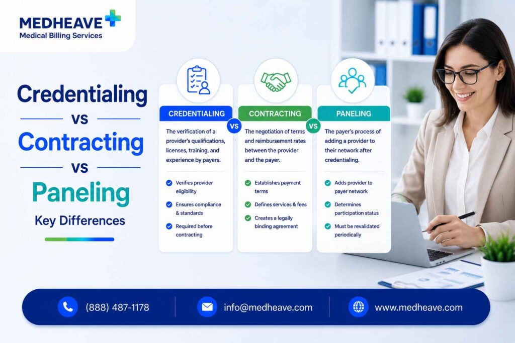 Credentialing paneling and contractin