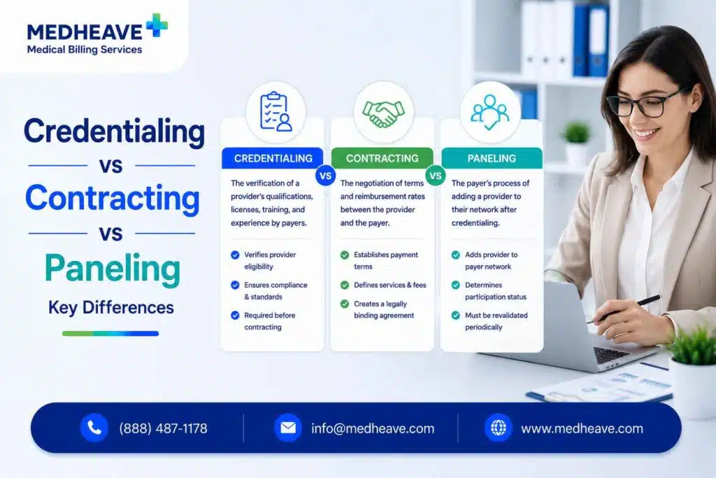 Credentialing paneling and contractin