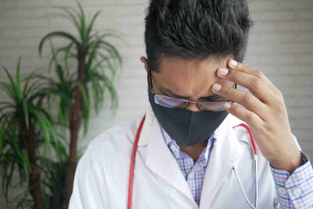 Stressed doctor